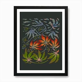 WABI SABI Japanese Zen Maple Leaves in Four Seasons Póster