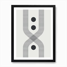 Abstract Lines Circle 2 Art Print