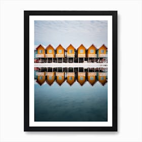 houses in a row, landscape architecture style 3 Art Print