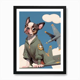 Boston Terrier-Reimagined 4 Art Print