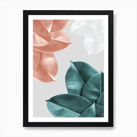 Blush Leaves Art Print