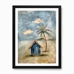 Beach Hut 2 Art Print