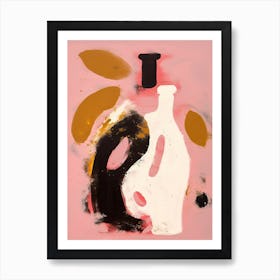 Pink Terracotta Painting Abstract 1 Art Print