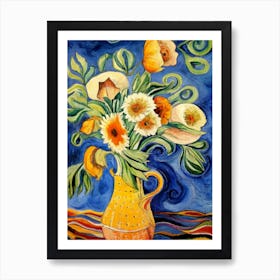 Flowers In A Vase 20 Art Print