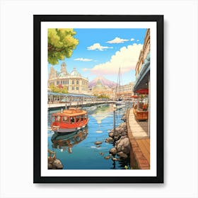 Victoria And Alfred Waterfront Cartoon 3 Art Print