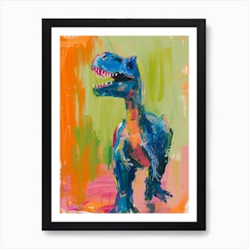 Abstract Dinosaur Brushstrokes 2 Art Print