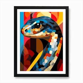 Snake Geometric Abstract 4 Art Print