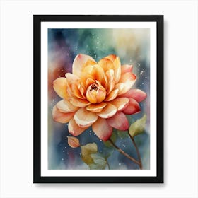 Watercolor Of A Flower 2 Art Print