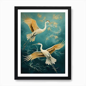 Cranes In Flight 1 Art Print