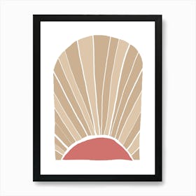 Boho Pink Sun Art Print