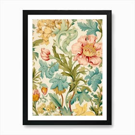 Floral Wallpaper 271 Art Print