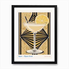Art Deco Cocktail In A Martini Glass 1 Poster Art Print