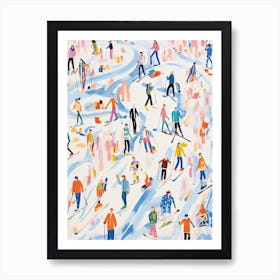 Vail Mountain Resort   Colorado Usa, Ski Resort Illustration 0 Art Print