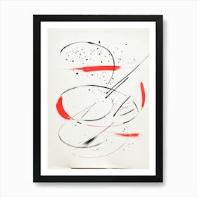 Abstract Design Featuring A Collection Of Organic Marks Circular Strokes Meeting Atcdoticals Empha (3) Art Print