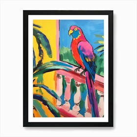 Mediterranean Parrot Painting Fauvist Style Fauvist Painting Art Print