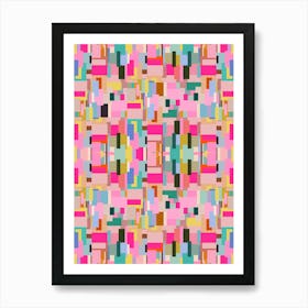 Mid Century Colorful Geometric | 02 Art Print