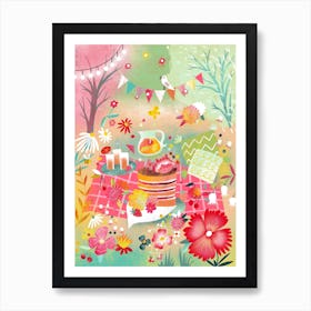 Spring Garden Picnic Art Print