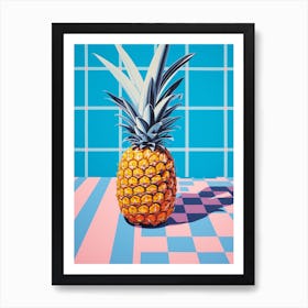 Pineapple Pastel Checkerboard 2 Art Print