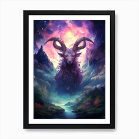 Horned Goat Art Print