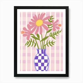 Wild Flowers Lilac Tones In Vase 2 Art Print