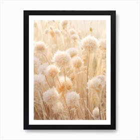 Boho Dried Flowers Globe Amaranth 3 Art Print