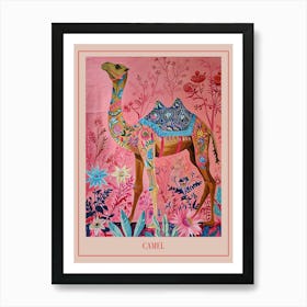 Floral Animal Painting Camel 4 Poster Art Print