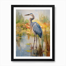 Bird Painting Great Blue Heron 2 Art Print