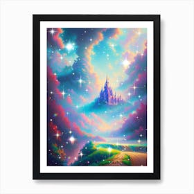 Fantasy Castle In The Sky 1 Art Print