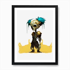 Sci-fi skeleton Art Print