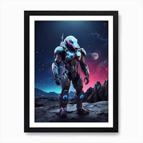 Anteater In Cyborg Body #2 Art Print