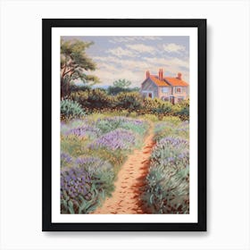 Lavender Fields Country Side Summer Landscape 5 Art Print