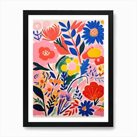 Flowers 57, Matisse style, Floral texture Art Print