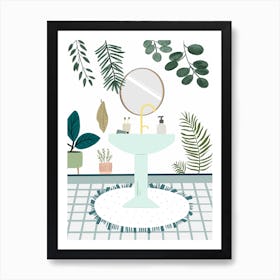 Illustration Bathroom Art Print