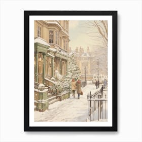 Vintage Winter Illustration London United Kingdom 4 Art Print