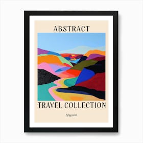 Abstract Travel Collection Poster Kyrgyzstan 7 Art Print