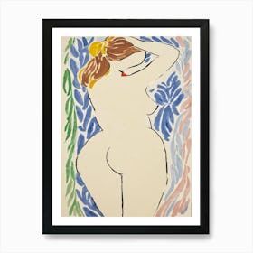 Matisse Style nude woman Art Print