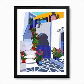 Greek Courtyard Art Print