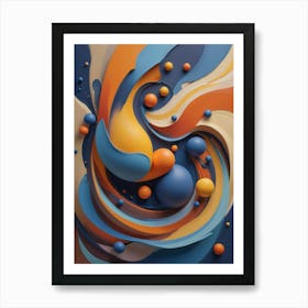 Abstract Painting Beyond the Horizon Art Print