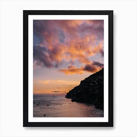 Amalfi Coast Sunset Art Print