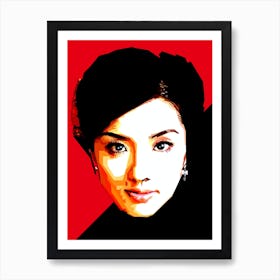 Chinese Traditional Woman In Red Art Print