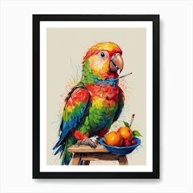 Colorful Parrot 2 Art Print