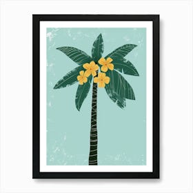 Palm Tree Flat Illustration 1 Art Print