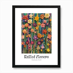 Knitted Flowers Daffodils Field 9 Art Print