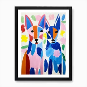 Colourful Kids Animal Art Fox 1 Art Print