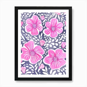 Pink Flowers 3 Art Print
