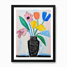 Flower Painting Fauvist Style Moonflower 2 Art Print