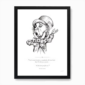 Alice In Wonderland The Mad Hatter Art Print