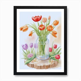 Tulips In A Vase 1 Art Print