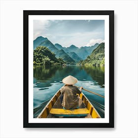 Man In A Boat 2 Art Print