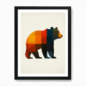 Bear - Abstract Art Art Print